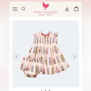 Pink Chicken Baby Stevie Dress Set in Cloud Pink Floral